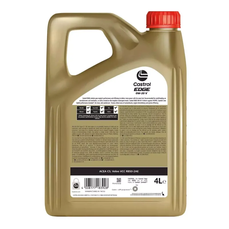Моторна олива Castrol Edge Professional V 0W-20 Volvo 4 л (15DA99)