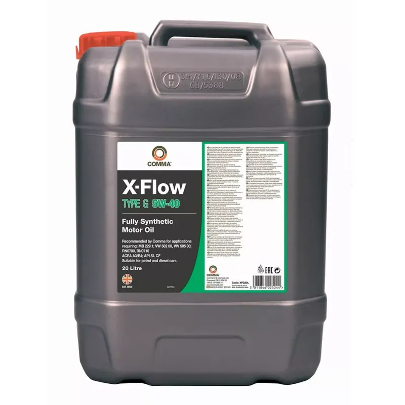 Моторна олива COMMA X-FLOW G 5W-40 SYN. 20л (DA7577)