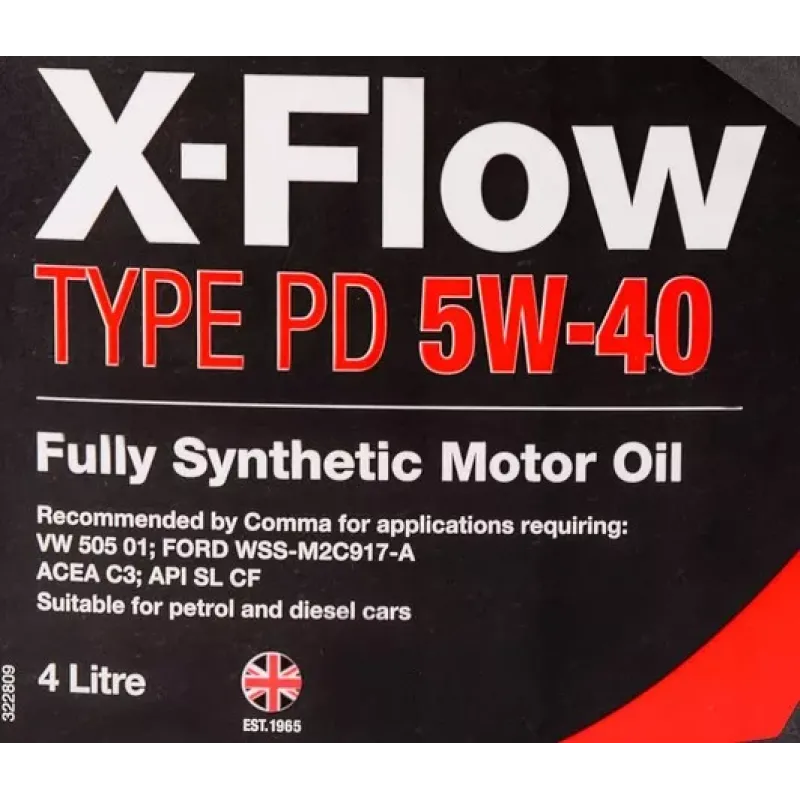 Масло моторне COMMA X-FLOW PD 5W-40 SYNT. 5л (B2EB6E)