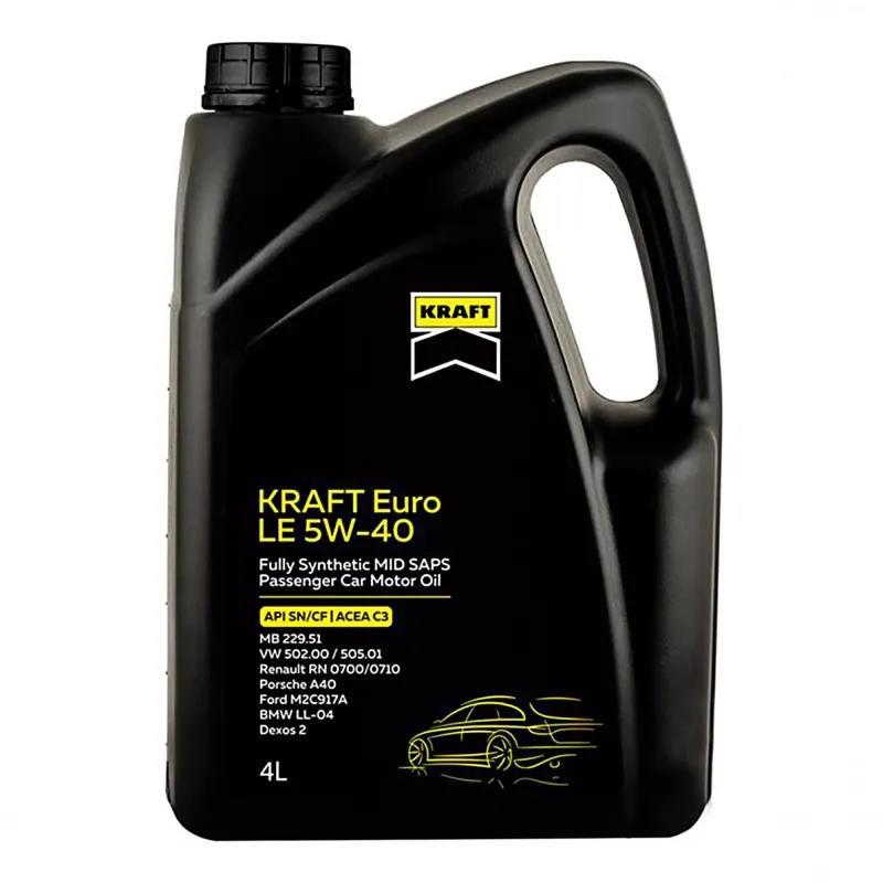 Моторна олива KRAFT Euro LE 5W-40, 4л (708436)