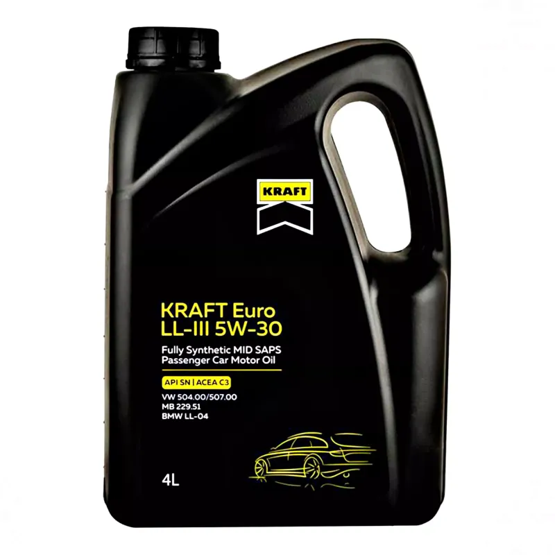Моторна олива KRAFT Euro LL-III 5W-30, 4л (708433)