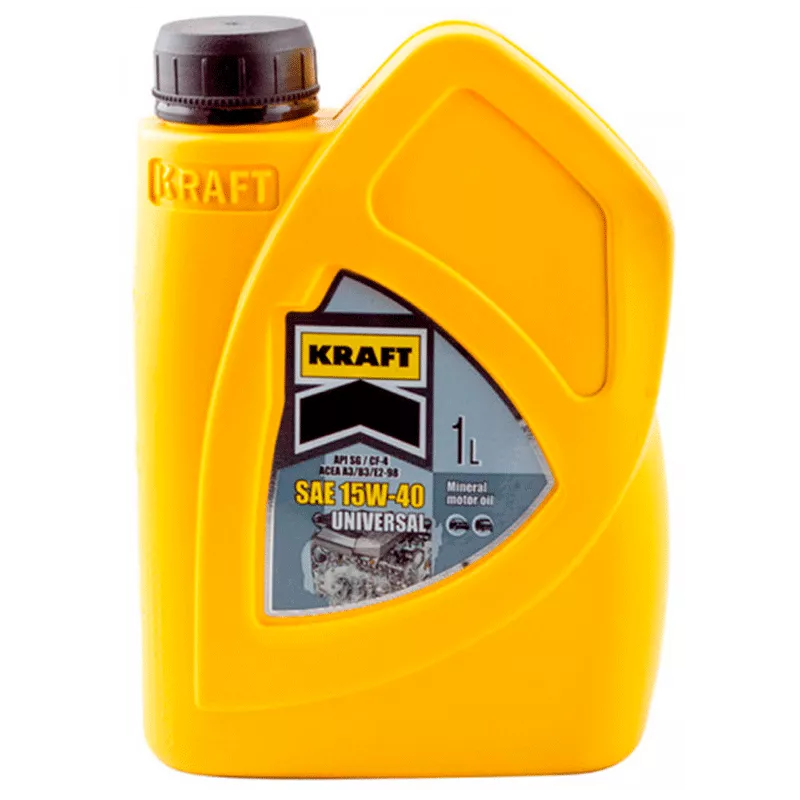 Моторна олива KRAFT UNIVERSAL SAE 15W-40 API SG/CF-4 1л (5780)