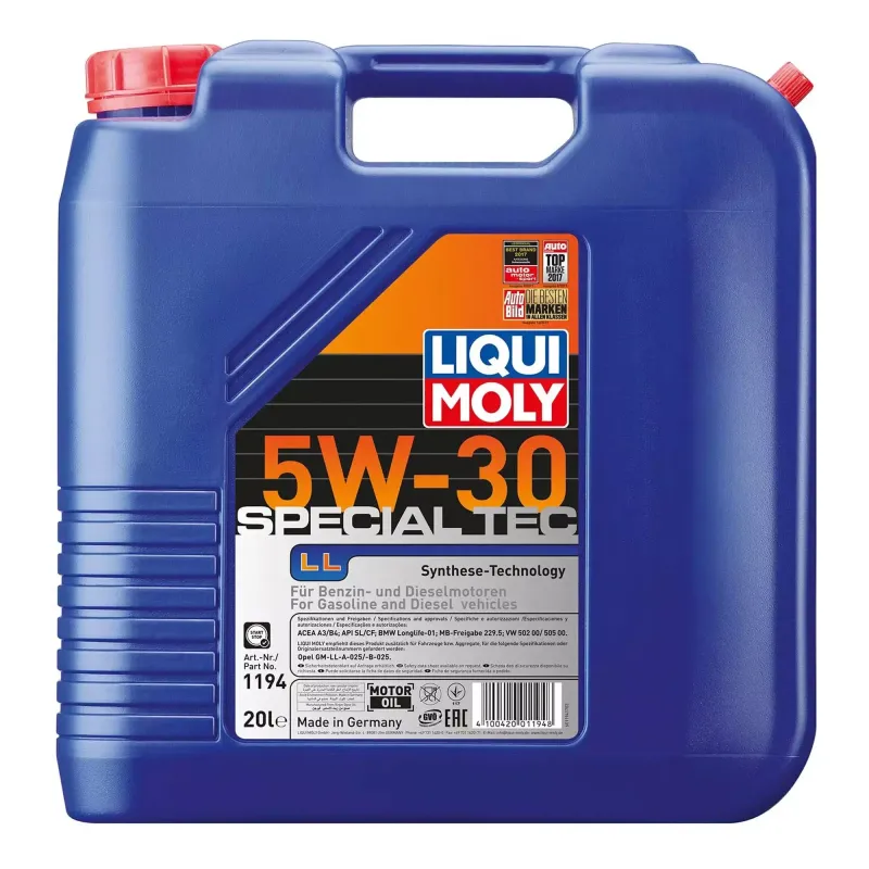 Олива моторна Liqui Moly Special Tec LL 5W-30 20л (1194)
