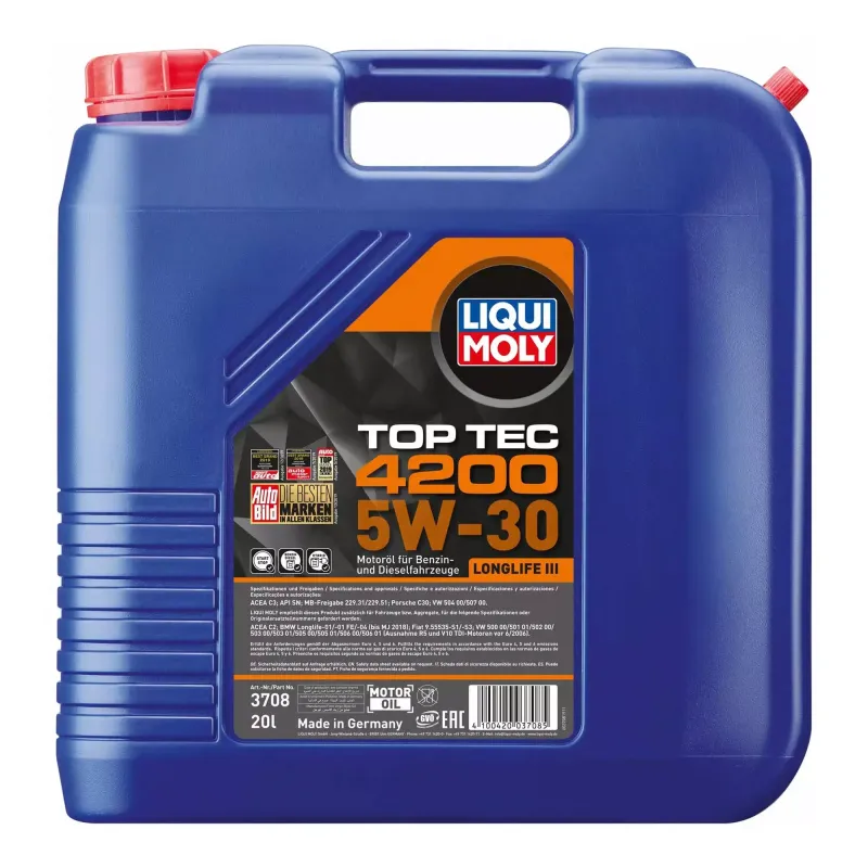 Олива моторна Liqui Moly Top Tec 4200 5W-30 20л (3708)