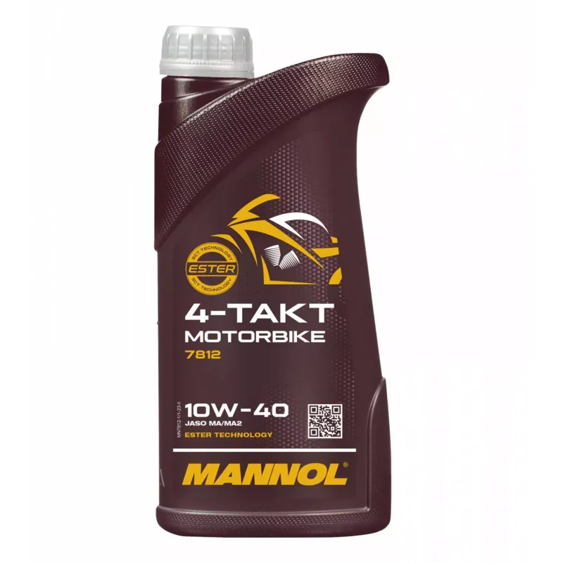Моторна олива MANNOL 4-TAKT MOTORBIKE ESTER TECHNOLOGY 10W-40 1л (MN7812-1)