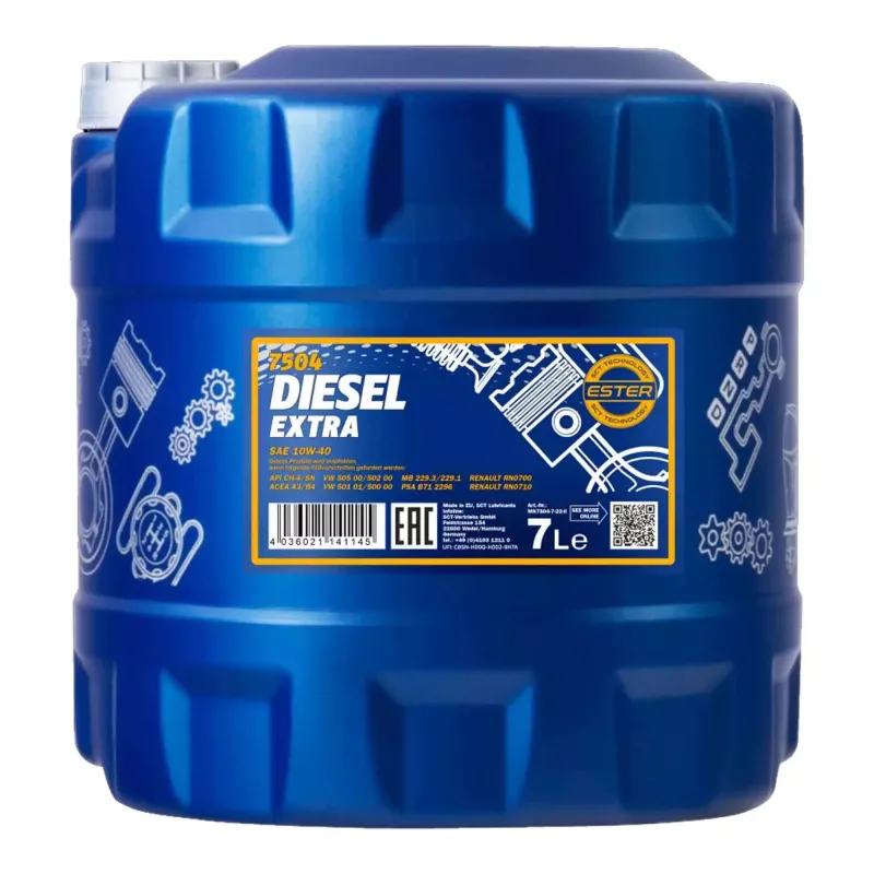 Моторна олива MANNOL DIESEL EXTRA 10W-40 7л (MN7504-7)