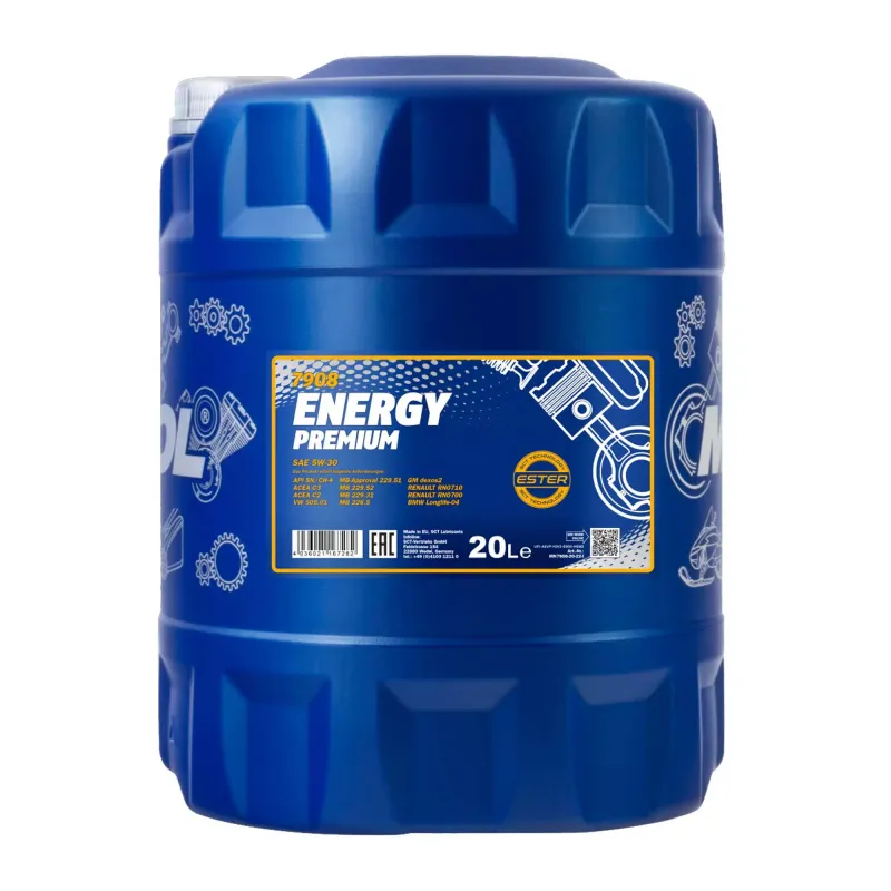 Моторна олива MANNOL ENERGY PREMIUM 5W-30 20л (MN7908-20)