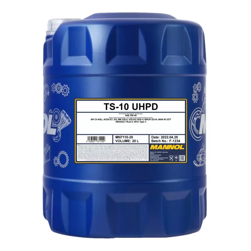 Моторна олива MANNOL TS-10 UHPD 5W-40 20л (MN7110-20)