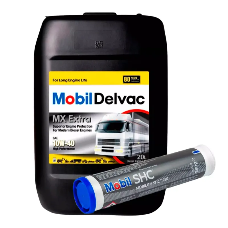 Моторна олива Mobil Delvac MX Extra 10W-40 20 л + Мастило MOBILITH SHC220 0,38 кг