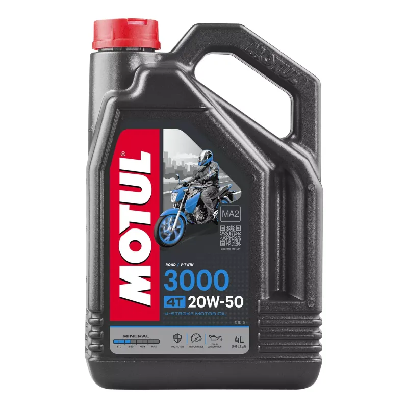 Олива моторна MOTUL 3000 4T SAE 20W50 4л (837041)
