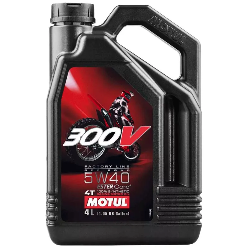 Олива моторна MOTUL 4T 300V Factory Line Off Road SAE 5W-40 4л (845641/104135)