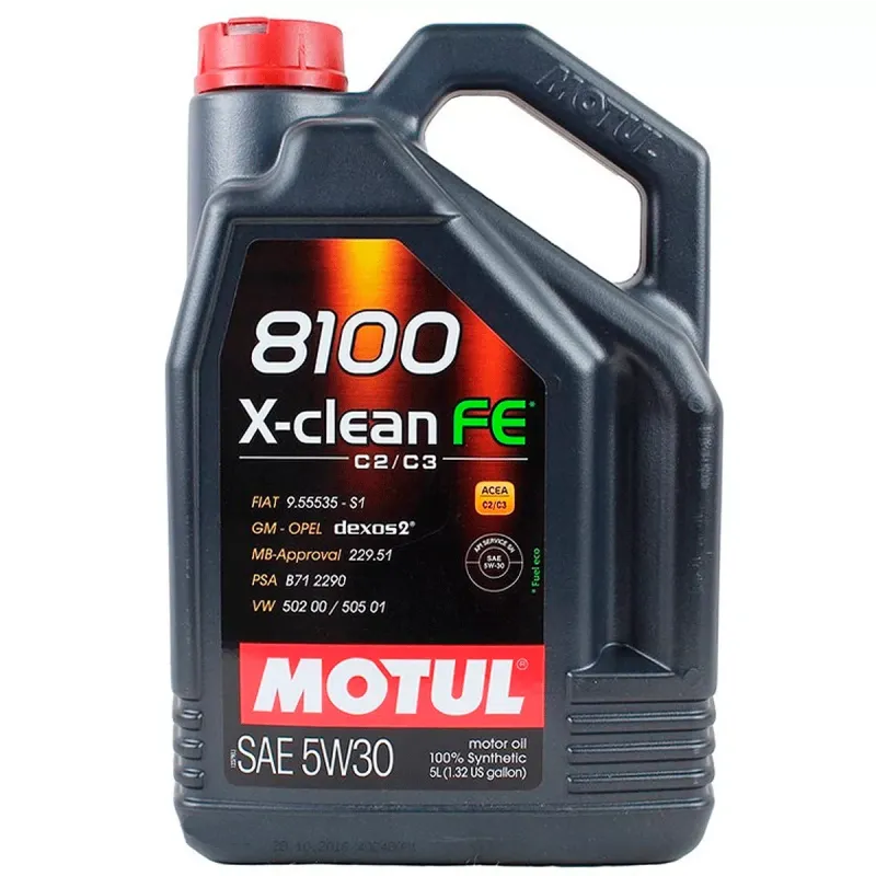 Олива моторна  MOTUL 8100 X-clean FE SAE 5W30 5л (814151)
