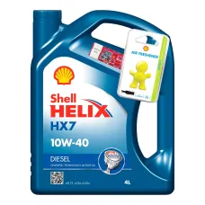 Моторна олива Shell Helix Diesel HX7 10W-40 4л + освіжувач Little Joe