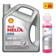 Моторна олива Shell Helix HX8 ECT C3 5W-30 5л + Літній омивач концентрат 0,25 АКЦІЯ