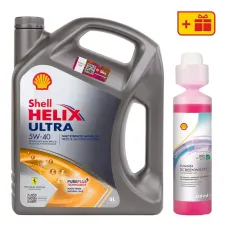 Моторна олива Shell Helix Ultra 5W-40 4л + Літній омивач концентрат 0,25 АКЦІЯ