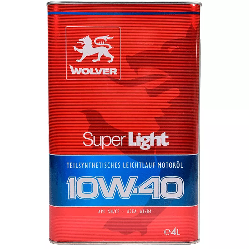 Моторна олива WOLVER Super Light 10W-40 4л (964) (4260360940033)