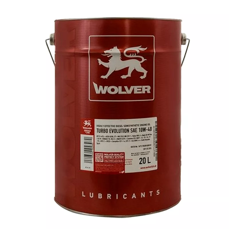 Олива моторна WOLVER Turbo Evolution 10W-40 20л (29871) (4260360943980)