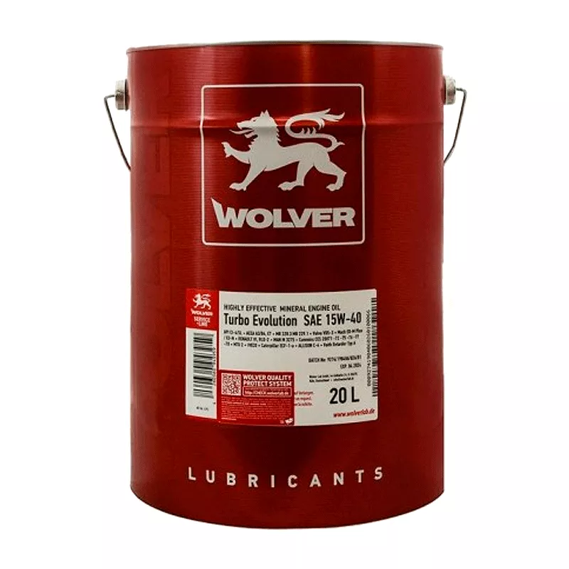 Олива моторна WOLVER Turbo Evolution 15W-40 20л (29874) (4260360943959)