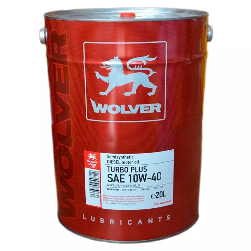 Моторна олива WOLVER Turbo Plus 10W-40 20л (4421) (4260360940712)