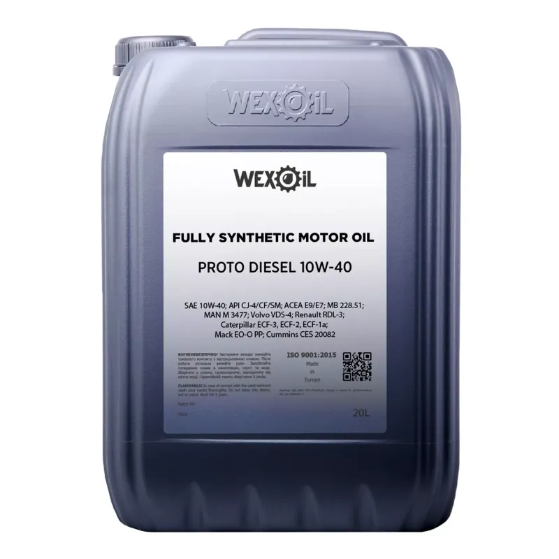 Моторна олива Wexoil Proto Diesel SAE 10W-40 20л