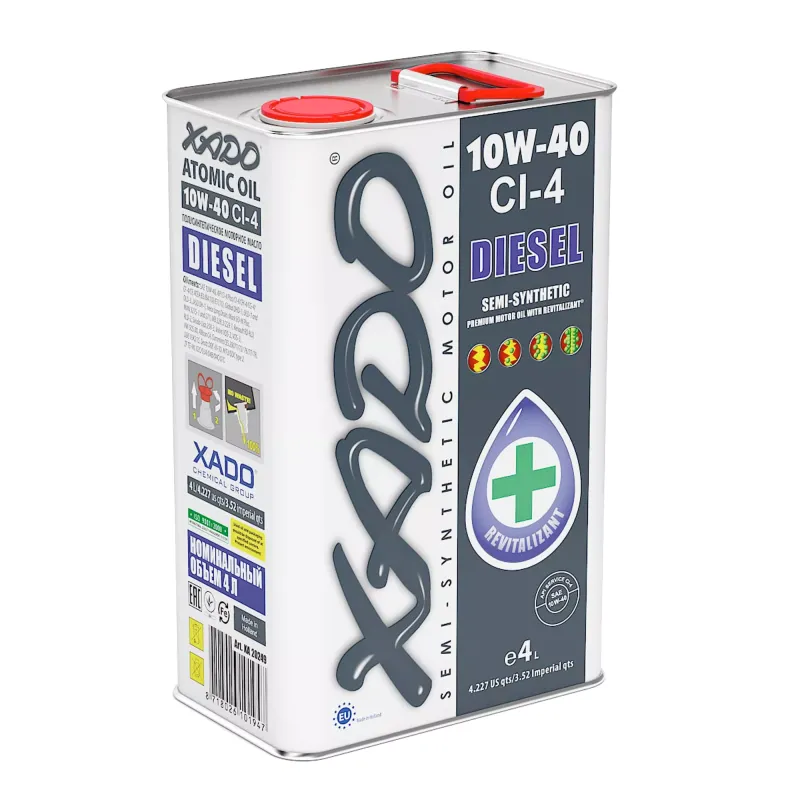 Моторна олива Xado CI-4 Diesel 10W-40 4л (XA20249)