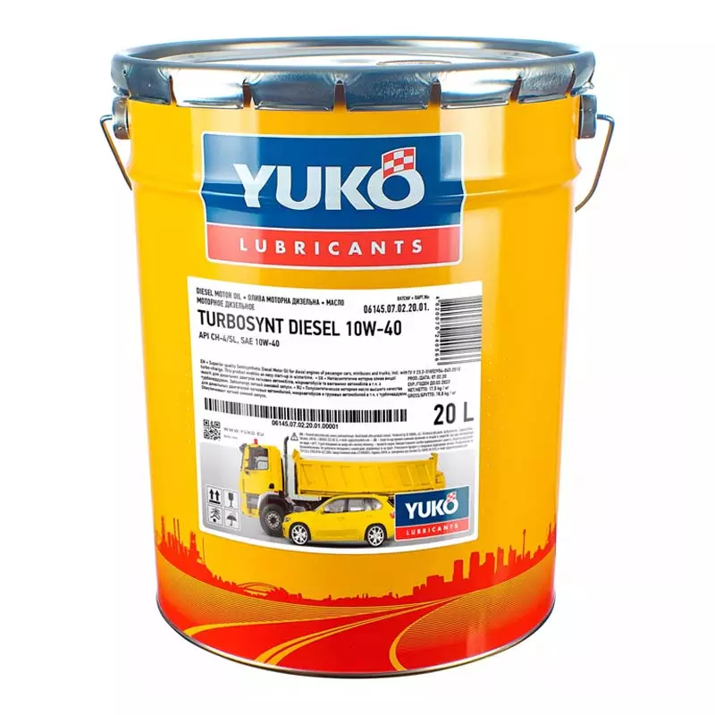 Моторна олива Yuko Turbosynt Diesel 10W-40 20л (4820070240566)