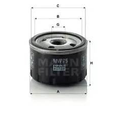 MW 75 Фильтр масляный