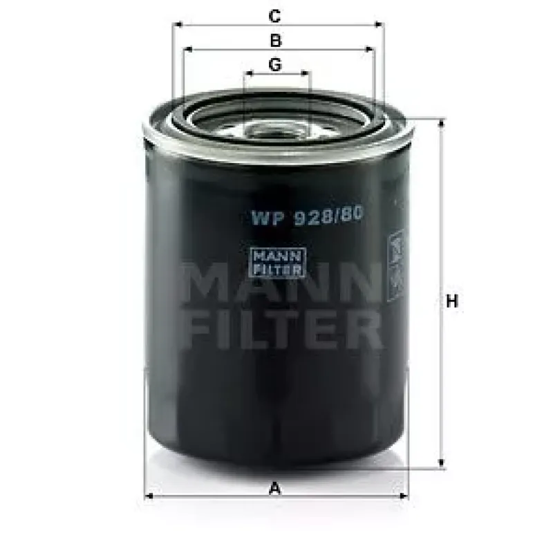 WP928/80 Масляний фільтр