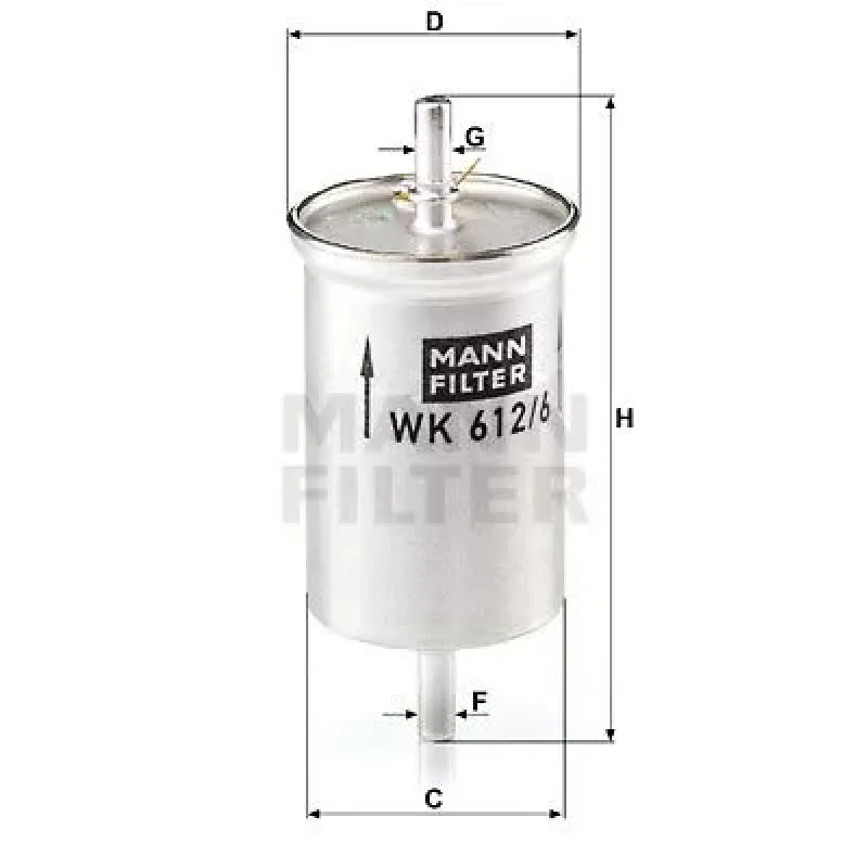 WK 612/6 Фільтр палива